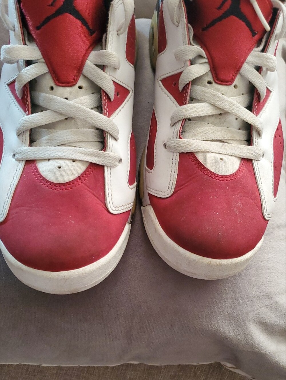 Nike Air Jordan Carmine Retro OG   Midi Red White  Sneaker Size 10 - Picture 11 of 16